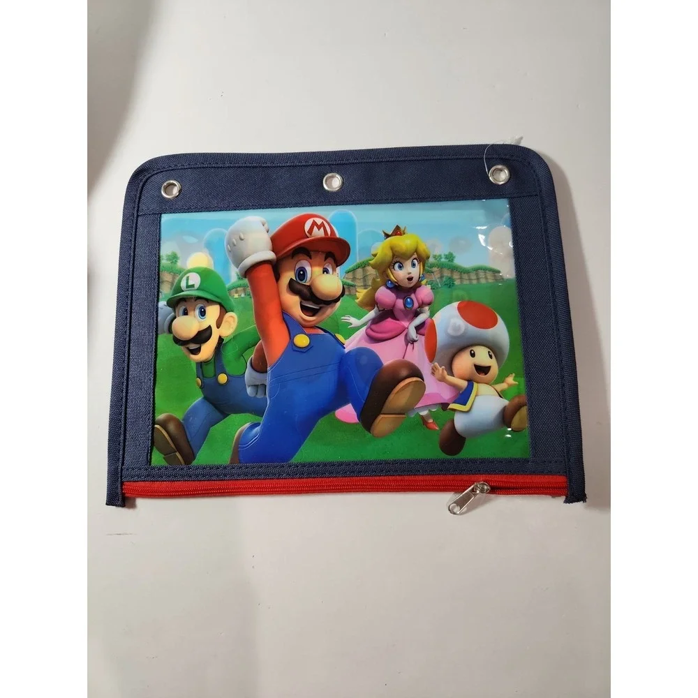 Nintendo Super Mario Backpack and Pencil Case Set Boys School Bag 16 Inch Black